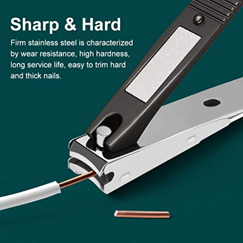 ikeepi Manicure Nail Clippers Pedicure Kit with Luxury Leather Case, Portable Stainless Steel Nail Cutter Fingernails & Toenails, Non-slip Grooming Kit for Hand Care, Facial Care, Foot Care, Set of 8