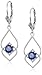 Amazon Collection Created Blue Sapphire Delicate Fashion Leverback Dangle Earrings in Sterling Silver