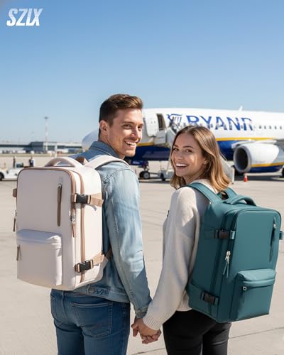 SZLX Vacuum Backpack with Pump Hand Luggage 40x30x20 Ryanair Vueling Wizzair Backpack Travel Cabin Airplane 40x20x25 Women Travel Bags 45x36x20 Easyjet Portable Suitcase 14 Inch Man with USB