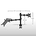 2-in-1 FLEXIMOUNTS D1DL Full Motion Dual Arm Desk Monitor Laptop Mount Stand Fits 10