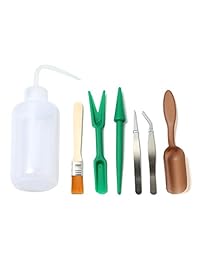 Ginsco Succulent juego de herramientas manuales de jardinería, jardín de hadas en miniatura, 7 piezas