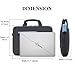 BRINCH Laptop Bag for Men Women Slim Business Briefcase Shoulder Messenger Bag Water Resistant Portable Computer Carrying Sleeve Case w/Strap and Hidden Handle Fits 15-15.6 Inch Laptop,Black-Blue