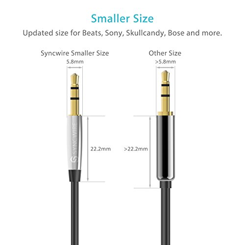 image for AUX Cord Syncwire AUX Cable - [Ultra-Slim, Copper Shell, Hi-Fi Sound] 