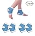 Healthcom 2 Pairs Spa Moisturising Silicone Gel Heel Socks Gel Lined Toeless Spa Socks for Dry Hard Cracked Skin Moisturizing Open Toe Comfy Recovery Socks,Blue