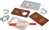 Hape Gingerbread Baking Set Wooden Play Kitchen Food Set and Accessories
