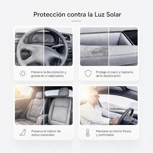 Zuquik Front Car Sun Shade 145 x 85 cm V-Opening for Cars and SUVs, Windshield Sunshade with Flexible Handle 360 Degrees, UV Block 3 Layers Odorless (Silver, L~L)