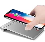 Aluminum Wireless Charger Pad,iPhone X Wireless Charger,7.5W Fast Qi Wireless Charging Stand Qi-Certified Wireless Charger for iPhone X,iPhone 8/8 Plus,10W Fast Charge for Samsung S9/S9+/S8/S8+/S7