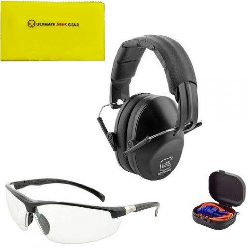 Glock-AP60214-Range-Kit-Clear-Shooting-Eye-Protection-Glasses-w-Cover--String-Soft-Foam-Earplugs-w-Storage-Cas