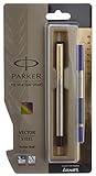 Parker Vector Steel GT Roller Ball Point Pen - Gold Trim