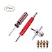 Dsycar Valve Core Removal Tool Sets - 20Pcs Valve Cores & 8Pcs Metal Tire Valve Caps & Dual Single Head Valve Core Remover Tire Repair Tool & 4-Way Valve Tool & 2Pcs Valve Stem Extenders
