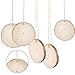 CEWOR Natural Wood Slices 24pcs 3.1-3.5 Inches Craft Wood kit Unfinished Predrilled Tree Bark Log Discs Wooden Circles for Christmas Ornaments DIY Crafts Arts Rustic Wedding Decoration