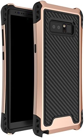 Casemetics Shield Series - Galaxy Note 8 Slim and Futuristic Case Design with Flexible TPU Inner Shielding Armored with Hard Skeleton for Samsung Galaxy Note 8 - 2017 (Gold)