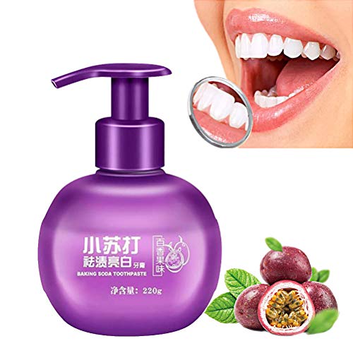 Strengthening Stain Removal Gel Toothpaste Teeth Whitening Toothpaste Fight Bleeding Gums White Toothpaste, Natural, Vegan, Paraben-Free, Anti-Cavity, Pump Packaging (Passion fruit) - Thumbnail 2