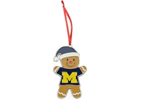 COLLEGIATE PULSE Michigan Wolverines Gingerbread Man Metal Christmas Ornament