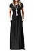 GRECERELLE Women's Long Sleeve Loose Plain Maxi Dresses Casual Long Dresses Wite Pockets