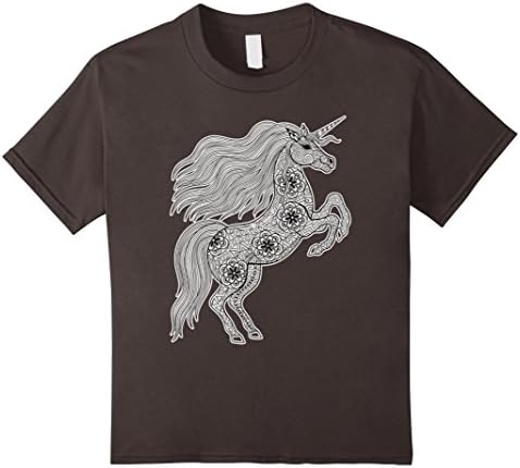 Kids Unicorn Tattoo T-Shirt 10 Asphalt