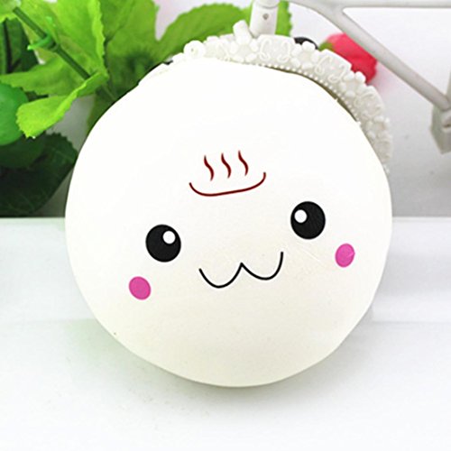 Molyveva Jumbo Cute Emoji Bun Kawaii Cream Scented Squishies Very Slow Rising Kids Toys Doll Gift Fun Collection Stress Relief Toy Hop Props, Decorative Props Large - Thumbnail 4