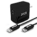 Jayuer Wall Charger Dual USB Universal Portable Charger With 6FT 10FT Lightning To USB Data Sync Cable For iPhone/iPad Air/Pro/Mini and More (Black)