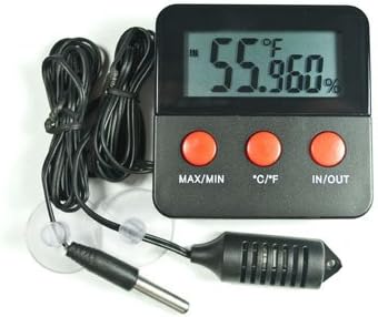 NEO+ Digital Reptile Thermometer Hygrometer Combined Gauge with remote probes Max/Min Function Digital Vivarium Thermometer - Reptile Tanks