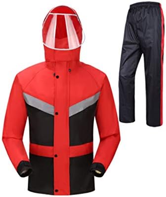 JTWJ Raincoat Rain Pants Suit, Men's Double Waterproof, Split Raincoat, Polyester Fiber, Reusable Raincoat