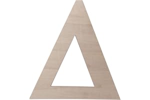 Focal20 Wooden Greek Letters, Unfinished 11 Inch Alphabet for DIY Crafts, Wood Letters Wooden Alphabets Letter Craft Pieces for DIY Display Decor (Δ) 12 Inch