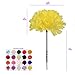 Larksilk Real Touch Yellow Silk Carnation Picks - 100 Count Bulk, 3.5
