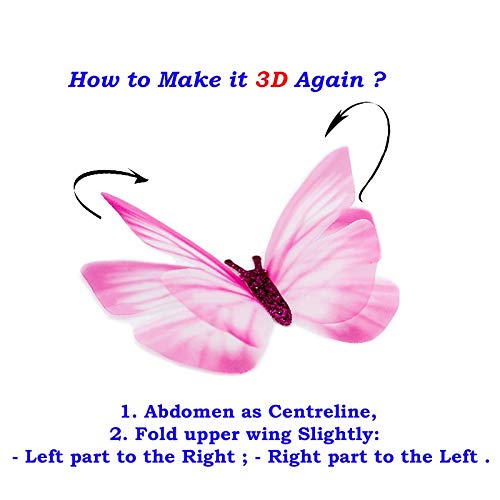 Kleurrijke vlinders set, nylon vlinders draad vlinder met delicate edelsteen, organza vlinder twee lagen lint bloemen… - Afbeelding 6