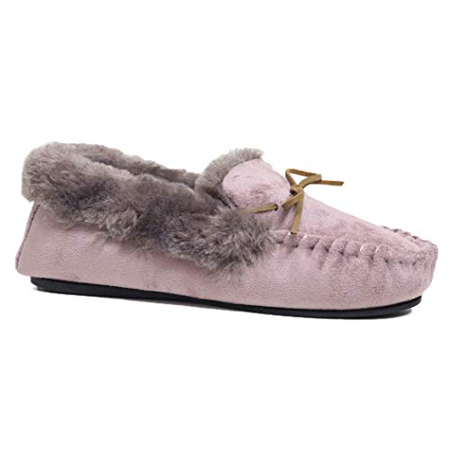 fluffy moccasin slippers