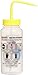SP Bel-Art Safety-Labeled 4-Color Isopropanol Wide-Mouth Wash Bottles; 500ml (16oz), Polyethylene w/Yellow Polypropylene Cap (F11716-0008), Natural (Pack of 4)