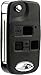 KeylessOption Replacement Flip Key Shell Case Keyless Remote Car Fob Uncut Blade for Lexus HYQ12BBT, HYQ1512V