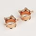 KUBOOZ(1 Pair Cute Rose-Gold Kitten Ear Plugs Tunnels Gauges Stretcher Piercings.