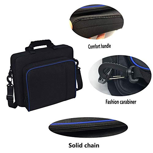 Travel Carrying Case PS4, Popmall Multifunctional Travel Storage Carry Case Protective Shoulder Bag PlayStation4 PS4 Slim System Console Accessories - Thumbnail 2