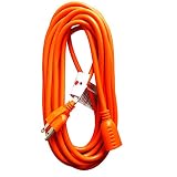 EPICORD 16/3 Vinyl Outdoor long Extension Cord 3 prong Heavy Duty for Indoor and Outdoor (25 Feet Orange)