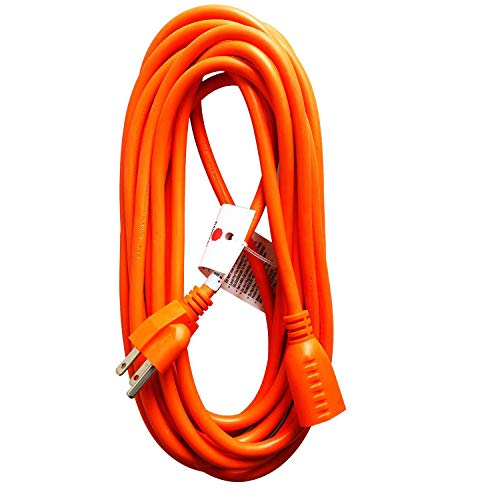 EPICORD 16/3 Vinyl Outdoor long Extension Cord 3 prong Heavy Duty for Indoor and Outdoor (25 Feet Orange)