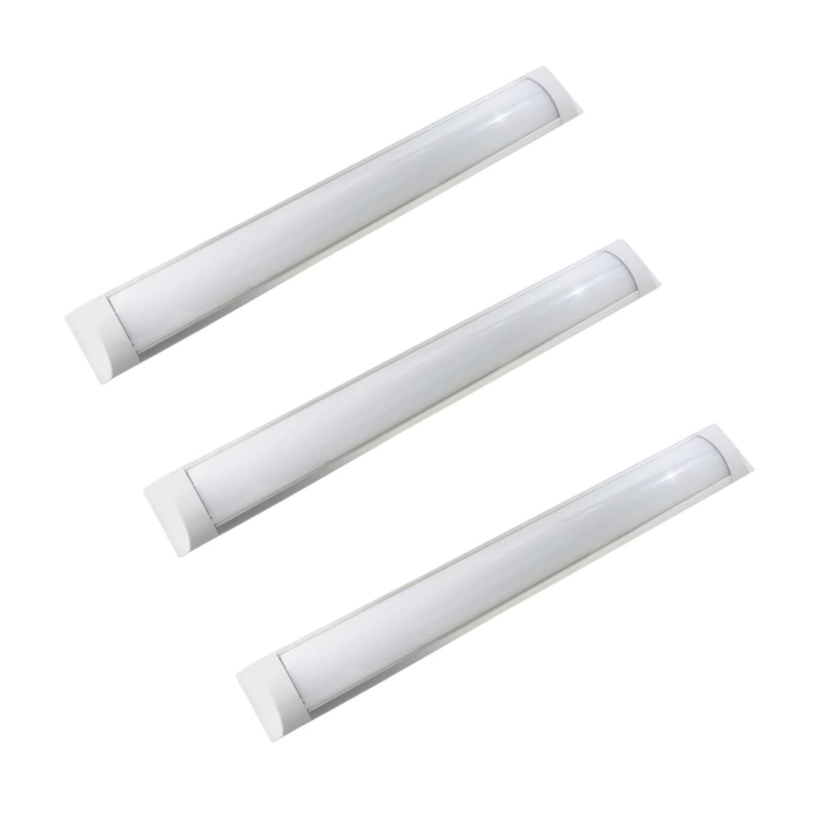 JANDEI - Pack of 3 Integrated LED Luminaire Screens, 36W, 120 cm Long, High Brightness with 4000 Lumens, Cool White 6500K, 120° Illumination. Ideal for Work Areas, Homes, and Garages
