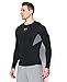 Under Armour Men's CoolSwitch Armour Long Sleeve Compression Shirt, Black /Reflective, Large