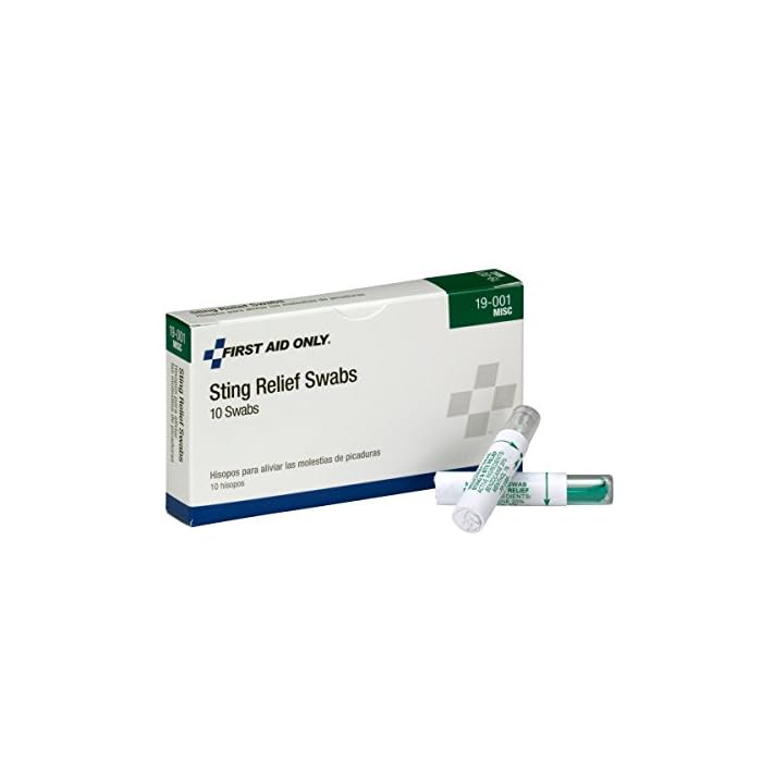 First Aid Only 19-001 Sting Relief Swabs, 10 Count