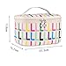 HOYOFO Portable Travel Makeup Bag Cosmetic Organizer Case with Mirror,Black