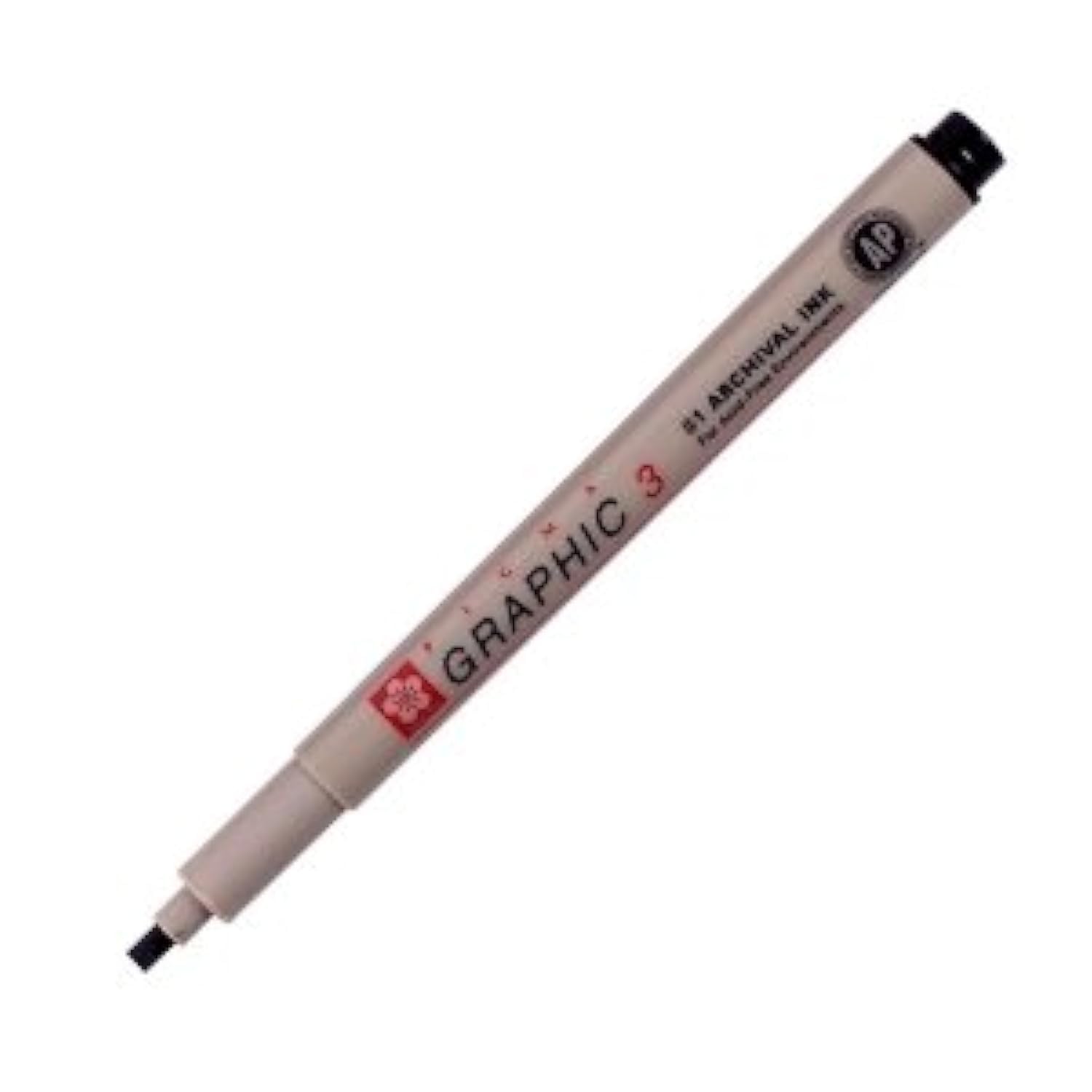 SAKURA Pigma Graphic 3 Marker - 3.0 mm Black - Professional Graphic Artist & Hobbyist Ink
