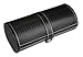 Black Carbon Fiber 2 Watch Roll Travel Case with Cufflink Ring Storage Watch Jewelry Organizer Collector Father's Day Gift