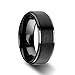 TIGRADE 4mm 6mm 8mm 10mm Black Titanium Rings Wedding Band Matte Comfort Fit for Men Women Size 3-15,Black 8MM, Size 7