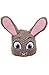 elope Disney Zootopia Judy Hopps Knit Beanie - Playful Bunny Ears, Embroidered Details - Perfect for Cosplay or Winter Fun Gray