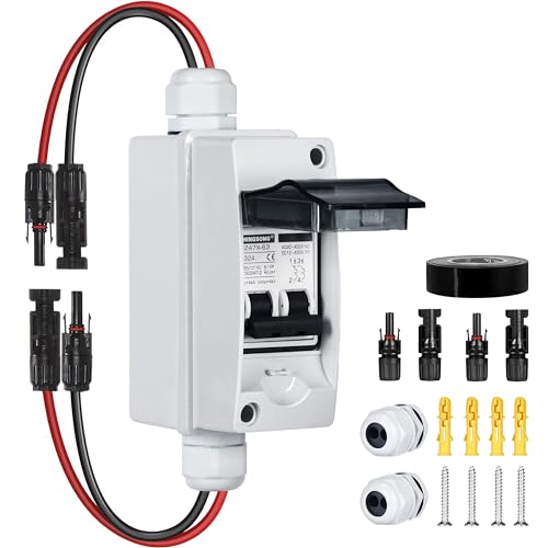 MINGSONG Solar Panels Disconnect Switch 32Amp DC