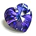 1 pc Swarovski Xilion Crystal 6228 Heart Charm Pendant Heliotrope 18mm / Findings / Crystallized Element