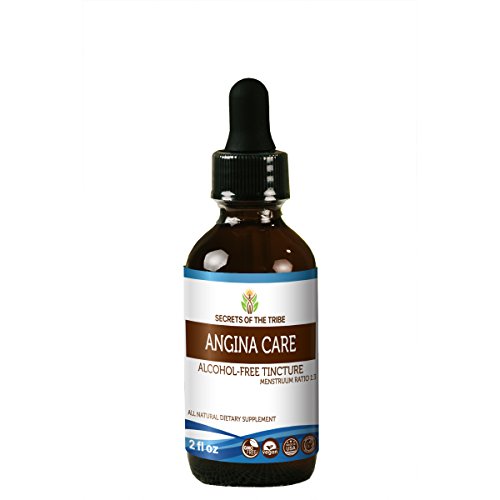 Angina Care Alcohol FREE Liquid Extract, Organic Herbs (Hawthorn Leaf and Flower (Crataegus Laevigata), Kudzu Root (Pueraria lobata), Arjuna Root (Terminalia Arjuna)) Tincture Supplement (2 FL OZ)