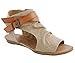 Royou Yiuoer Flat Sandal for Women Canvas Criss Cross Leather Strap Side Zipper Peep Toe Wedge Summer Shoes