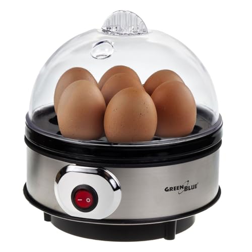 GreenBlue GB572 Cocedor de Huevos Automático, Potencia 400W, hasta 7 Huevos, Vaso Medidor, 220-240V~, 50 Hz