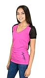 Harley-Davidson Womens Metal and Ice Knit Piecing V-Neck Pink Shirt (X-Large)