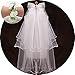 Flower Girl Veil, Children's Wedding Veil with A White Garland