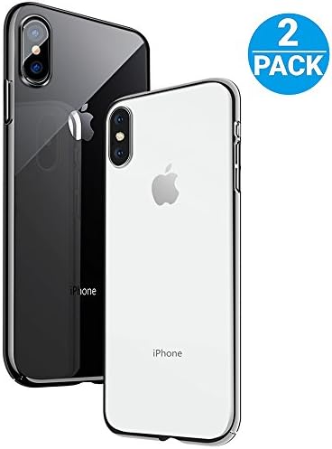 iPhone X Case - Pohopa Slim Rugged Crystal TPU Case [2 Packs, Clear] with Scratch Resistant/Enhanced Hand Grip and Hybrid Drop Protection for Apple iPhone X / 10 Smart Phone 2017 (Crystal Clear)